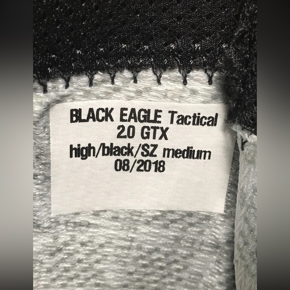 No Inserts Haix Black Eagle Tactical 2.0 GTX Men's Boots Side Zip Black Size 10M - Picture 14 of 16